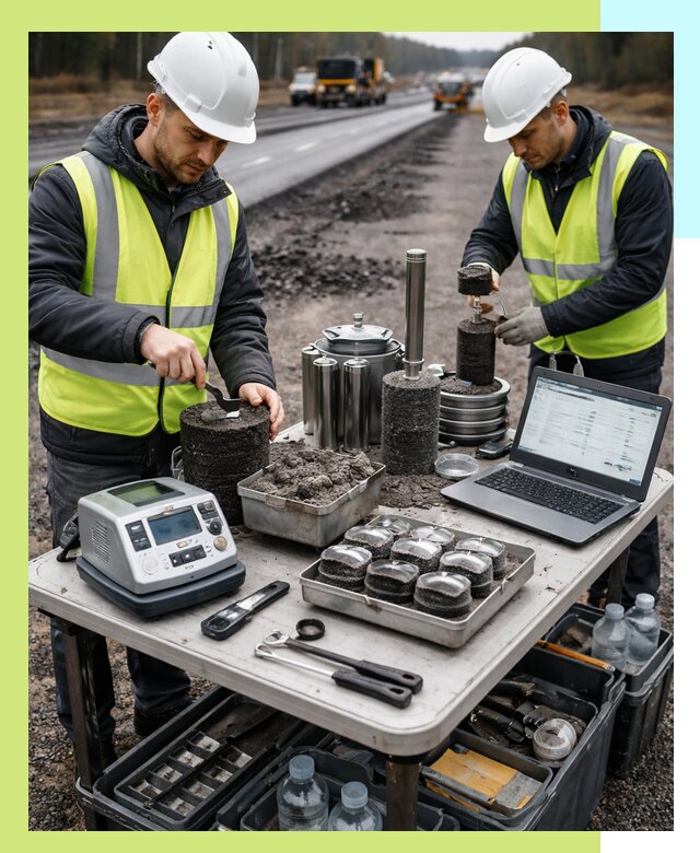 Сертификация асфальта: испытания и подтверждение в Кашире