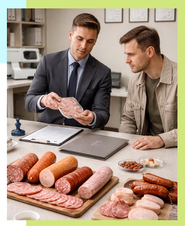 Сертификация колбасных изделий в Кашире от 7811 р. | Алешин-Кшр