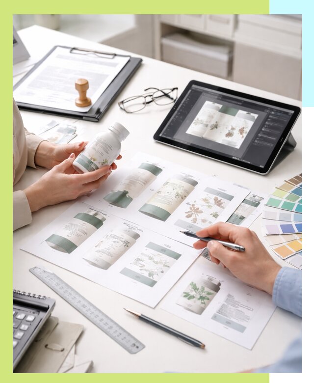 Профессиональная разработка дизайна и текста этикетки продукции в Кашире