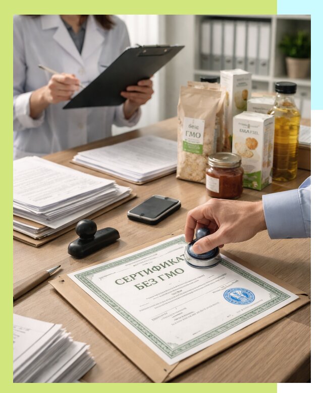 Получение сертификата Без ГМО для продукции в Кашире